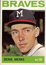Menke's 1964 Topps baseball card.